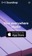 How soundtrap.com looks like on a mobile device such as an iPhone.