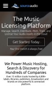 How sourceaudio.com looks like on a mobile device such as an iPhone.