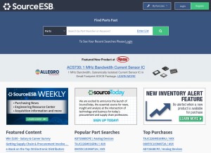 How sourceesb.com looks like on a tablet such as an iPad.