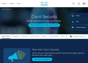 How sourcefire.com looks like on a tablet such as an iPad.
