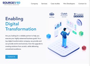 How sourceved.com looks like on a tablet such as an iPad.