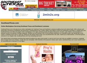 How southeasttexas.com looks like on a tablet such as an iPad.