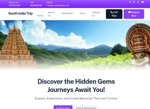 How southindiatrip.com looks like on a tablet such as an iPad.