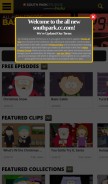 How southpark.de looks like on a mobile device such as an iPhone.