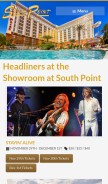 How southpointcasino.com looks like on a mobile device such as an iPhone.