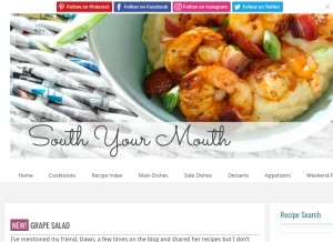 How southyourmouth.com looks like on a tablet such as an iPad.