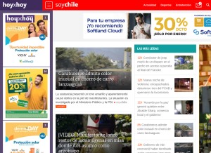 How soychile.cl looks like on a tablet such as an iPad.