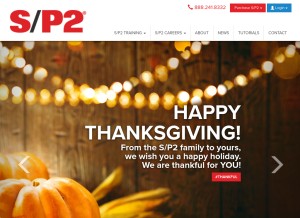 How sp2.org looks like on a tablet such as an iPad.