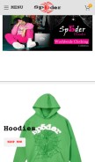 How sp5derhoodie.us looks like on a mobile device such as an iPhone.