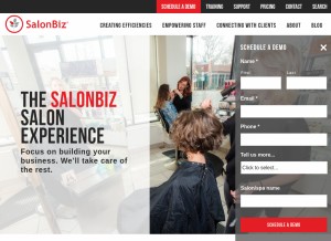 How spabiz.net looks like on a tablet such as an iPad.