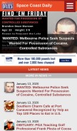 How spacecoastdaily.com looks like on a mobile device such as an iPhone.