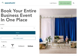 How spacehuntr.com looks like on a tablet such as an iPad.