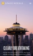 How spaceneedle.com looks like on a mobile device such as an iPhone.