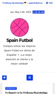 How spainfutbol.es looks like on a mobile device such as an iPhone.