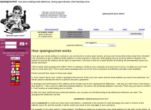How spamgourmet.com looks like on a tablet such as an iPad.
