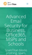 How spamtitan.com looks like on a mobile device such as an iPhone.
