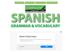 How spanish.cl looks like on a tablet such as an iPad.