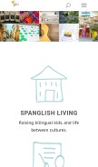 How spanishmama.com looks like on a mobile device such as an iPhone.