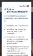 How sparebank1.no looks like on a mobile device such as an iPhone.