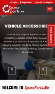 How spareparts.me looks like on a mobile device such as an iPhone.
