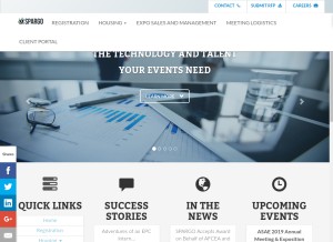 How spargoinc.com looks like on a tablet such as an iPad.