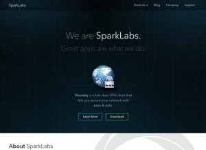 How sparklabs.com looks like on a tablet such as an iPad.