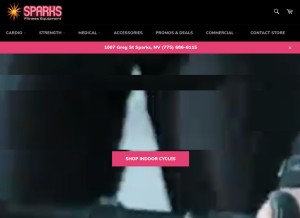 How sparksfitness.net looks like on a tablet such as an iPad.