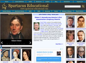 How spartacus-educational.com looks like on a tablet such as an iPad.