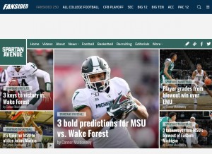 How spartanavenue.com looks like on a tablet such as an iPad.