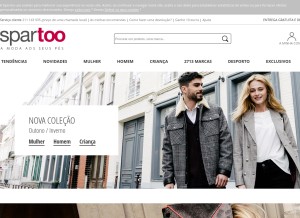 How spartoo.pt looks like on a tablet such as an iPad.