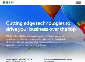 How spbtv.com looks like on a tablet such as an iPad.