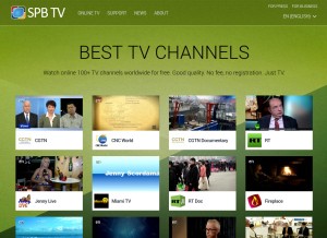 How spbtv.online looks like on a tablet such as an iPad.