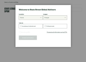 How spdrs.com looks like on a tablet such as an iPad.