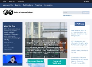 How spe.org looks like on a tablet such as an iPad.