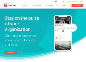 How speakap.io looks like on a tablet such as an iPad.