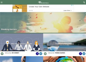 How speakingtree.in looks like on a tablet such as an iPad.