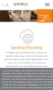 How speakup.nl looks like on a mobile device such as an iPhone.