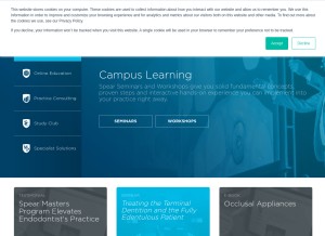 How speareducation.com looks like on a tablet such as an iPad.