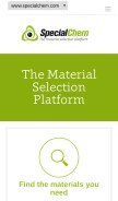 How specialchem.com looks like on a mobile device such as an iPhone.