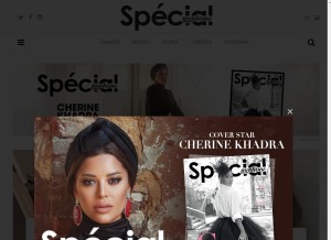 How specialmagazine.co looks like on a tablet such as an iPad.