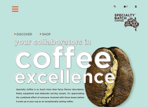 How specialtybatch.com looks like on a tablet such as an iPad.