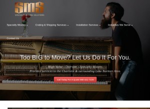 How specialtymovingsolutions.com looks like on a tablet such as an iPad.