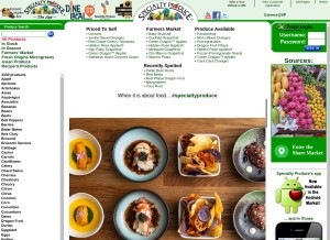 How specialtyproduce.com looks like on a tablet such as an iPad.