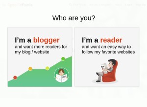 How specificfeeds.com looks like on a tablet such as an iPad.