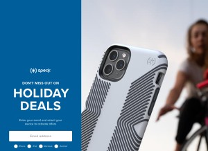 How speckproducts.com looks like on a tablet such as an iPad.