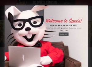 How specsonline.com looks like on a tablet such as an iPad.