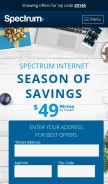 How spectrum.com looks like on a mobile device such as an iPhone.