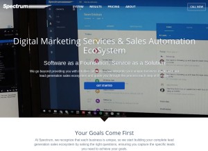 How spectruminc.com looks like on a tablet such as an iPad.