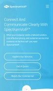 How spectrumvoip.com looks like on a mobile device such as an iPhone.