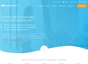 How spectrumvoip.com looks like on a tablet such as an iPad.